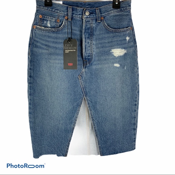 Levi's Dresses & Skirts - (NWT) Levi’s premium reconstructed denim skirt